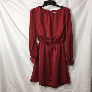 Lost+Wander A-Line Long Sleeve Back Cut Out MIDI Dress Size M Like-New Condition